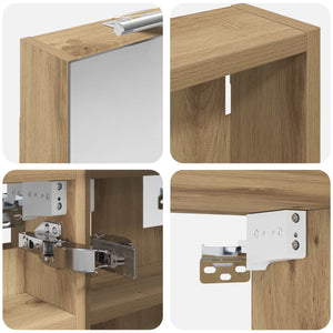 Σετ Ντουλαπιών Μπάνιου με ράφι με πόρτα 3 pcs 90 x 10,5 x 50 εκ - Pakobazaar