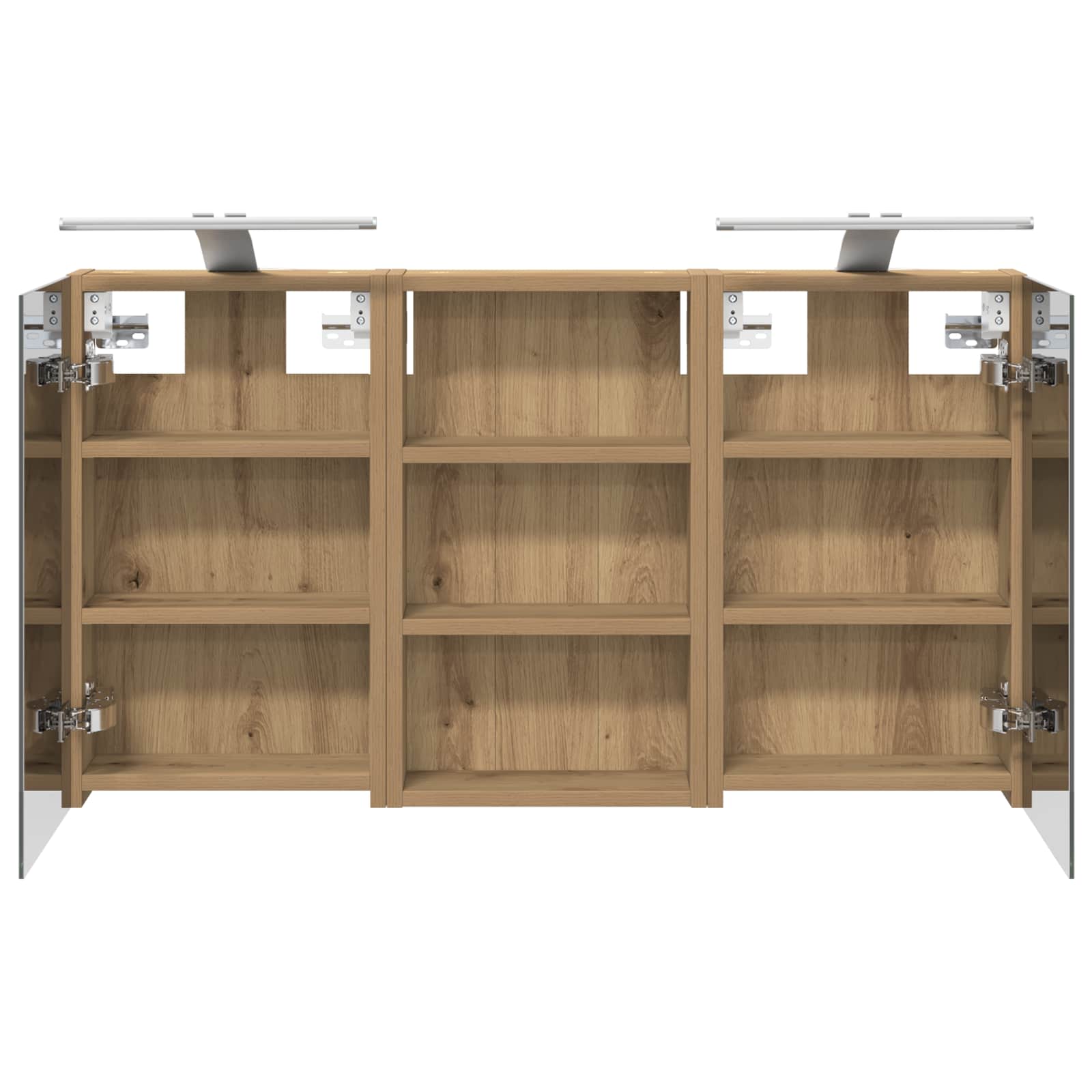 Σετ Ντουλαπιών Μπάνιου με ράφι με πόρτα 3 pcs 90 x 10,5 x 50 εκ - Pakobazaar