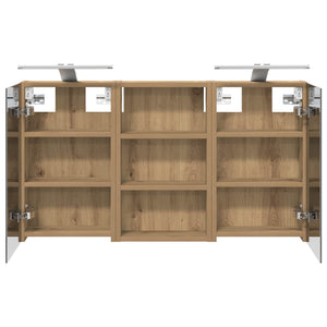 Σετ Ντουλαπιών Μπάνιου με ράφι με πόρτα 3 pcs 90 x 10,5 x 50 εκ - Pakobazaar