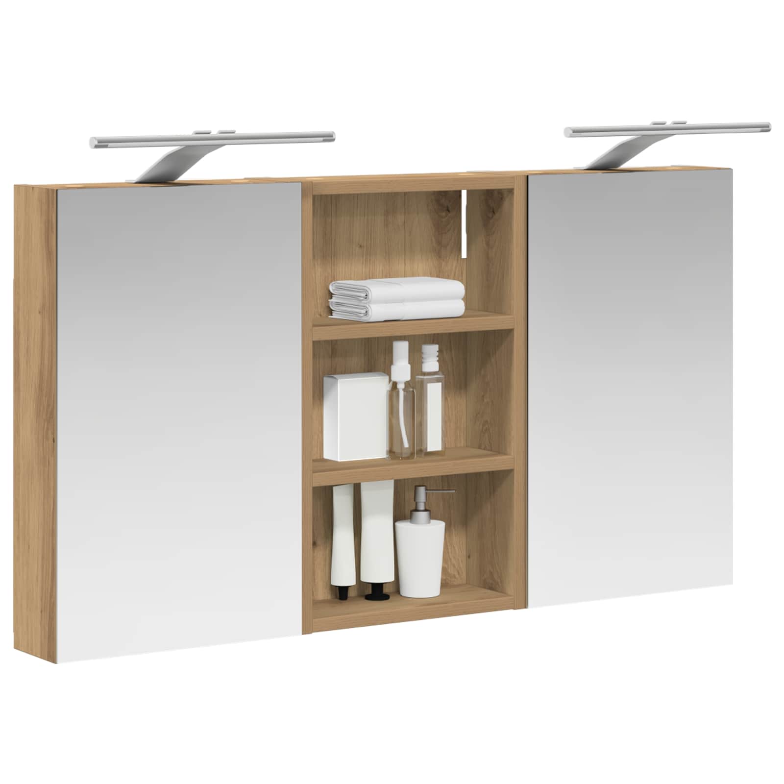 Σετ Ντουλαπιών Μπάνιου με ράφι με πόρτα 3 pcs 90 x 10,5 x 50 εκ - Pakobazaar