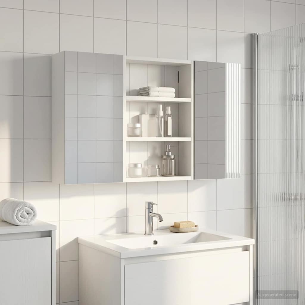 Σετ Ντουλαπιών Μπάνιου με ράφι 3 pcs 100 x 10,5 x 50 εκ - Pakobazaar