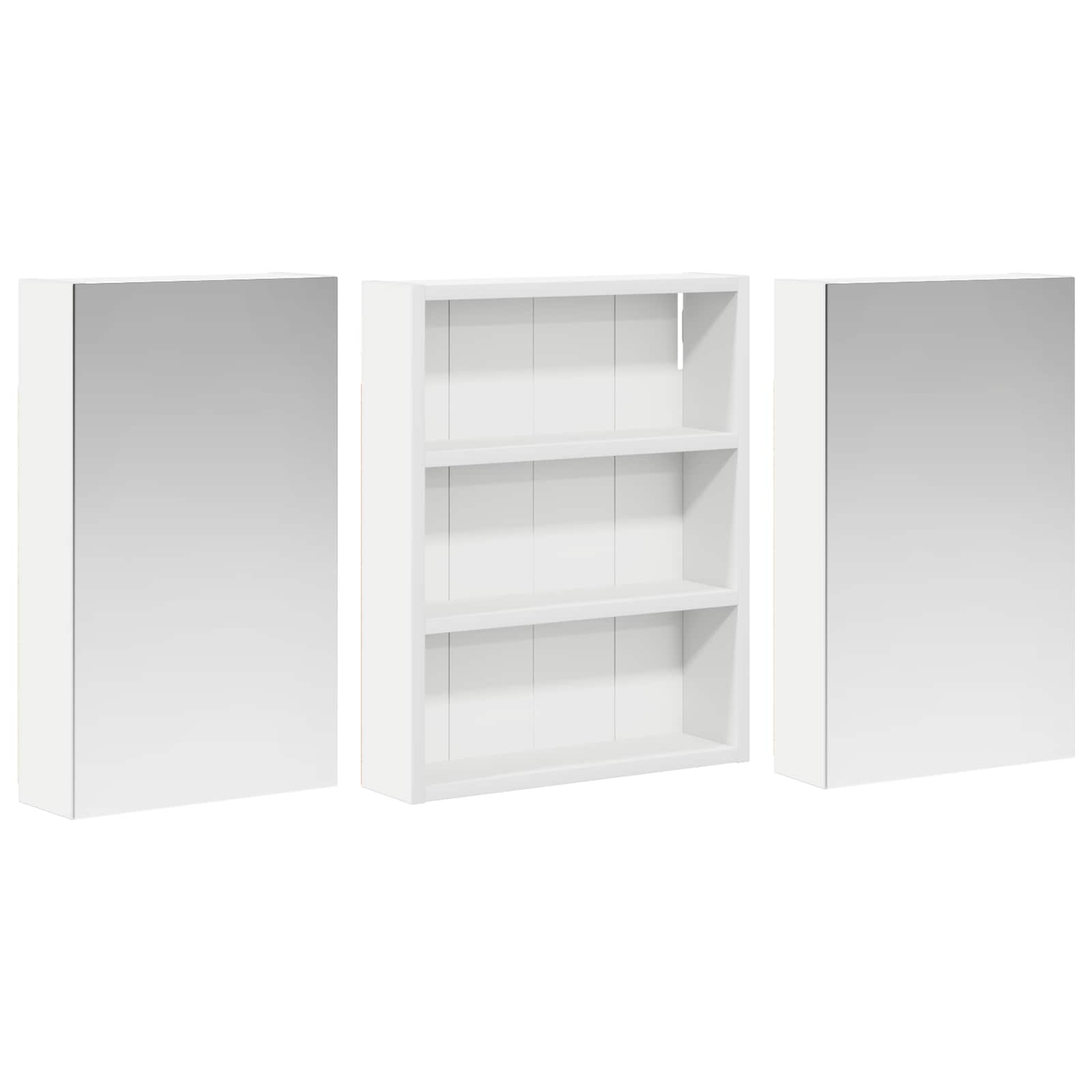 Σετ Ντουλαπιών Μπάνιου με ράφι 3 pcs 100 x 10,5 x 50 εκ - Pakobazaar