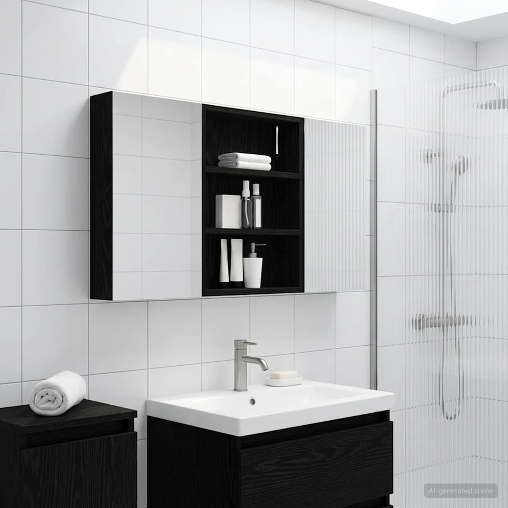 Σετ Ντουλαπιών Μπάνιου με ράφι 3 pcs 100 x 10,5 x 50 εκ - Pakobazaar