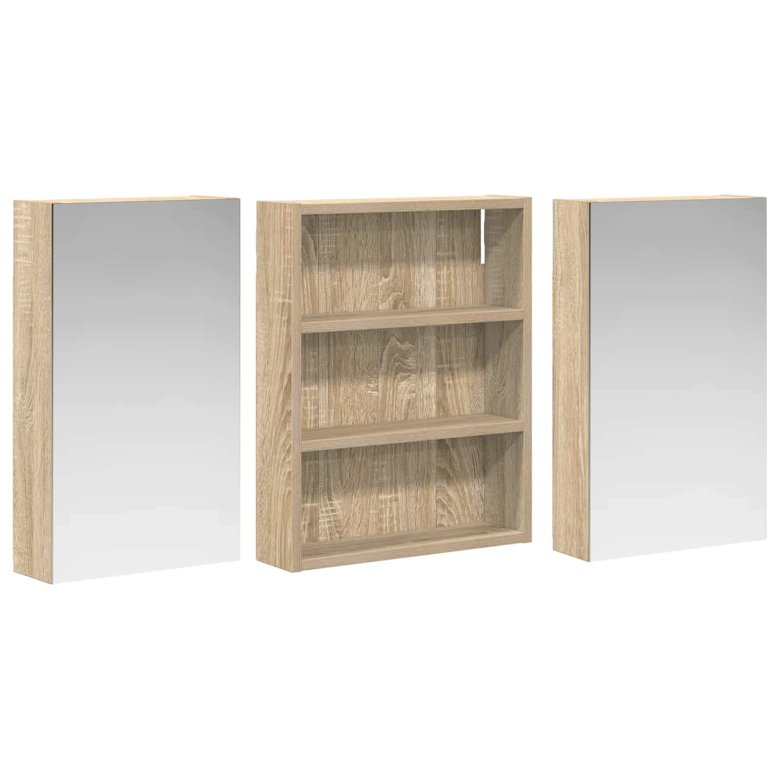 Σετ Ντουλαπιών Μπάνιου με ράφι 3 pcs 100 x 10,5 x 50 εκ - Pakobazaar