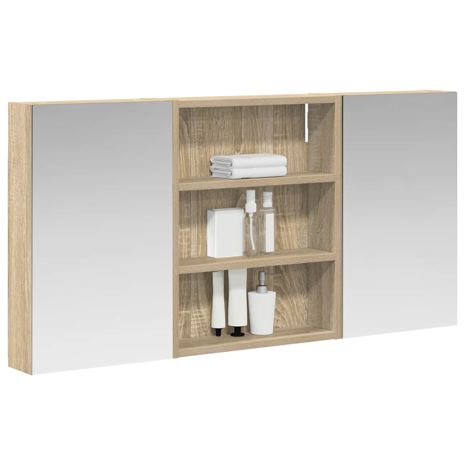 Σετ Ντουλαπιών Μπάνιου με ράφι 3 pcs 100 x 10,5 x 50 εκ - Pakobazaar