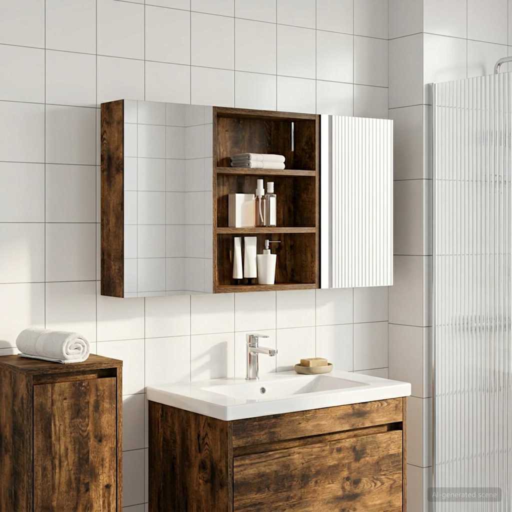 Σετ Ντουλαπιών Μπάνιου με ράφι 3 pcs 100 x 10,5 x 50 εκ - Pakobazaar