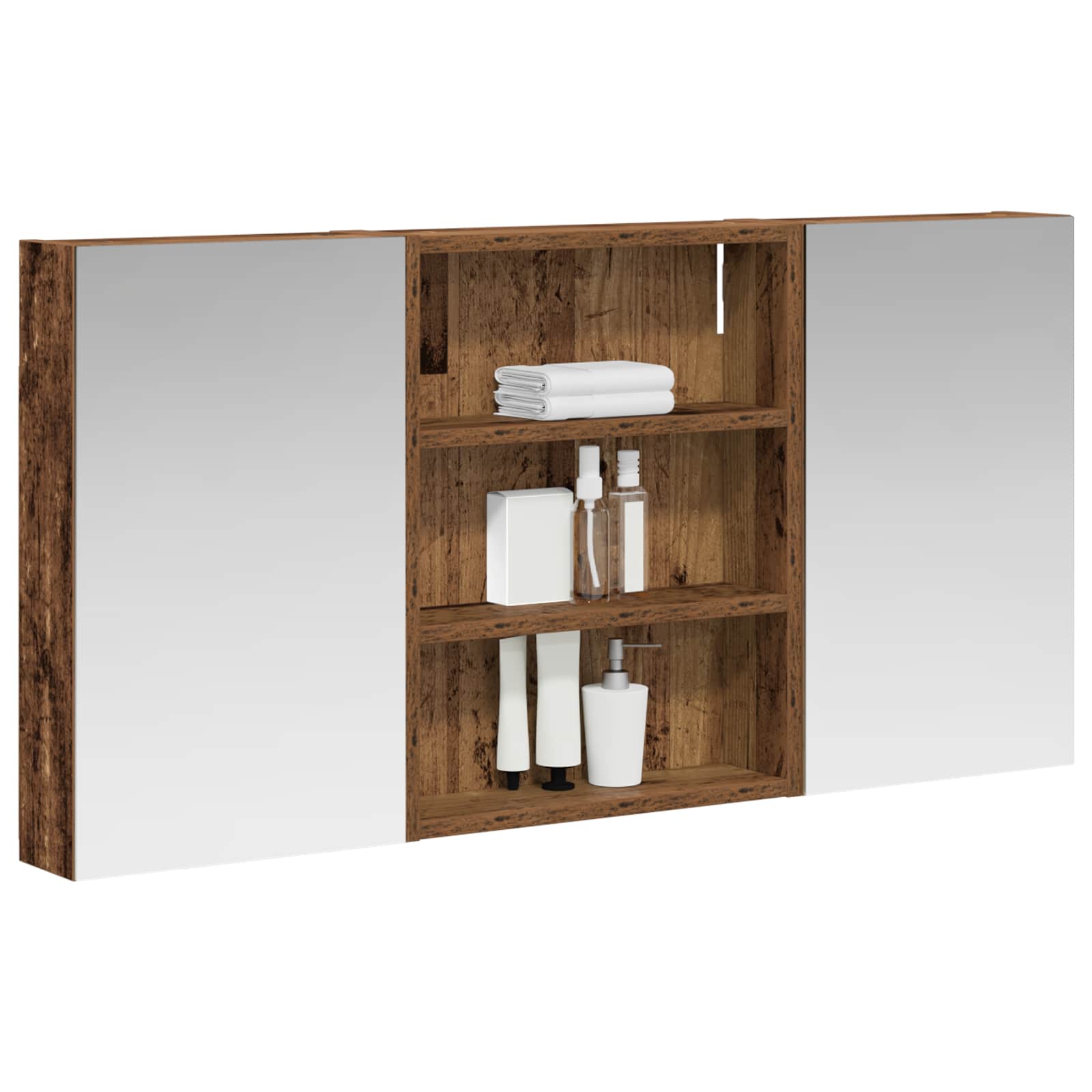 Σετ Ντουλαπιών Μπάνιου με ράφι 3 pcs 100 x 10,5 x 50 εκ - Pakobazaar