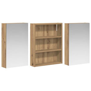 Σετ Ντουλαπιών Μπάνιου με ράφι 3 pcs 100 x 10,5 x 50 εκ - Pakobazaar