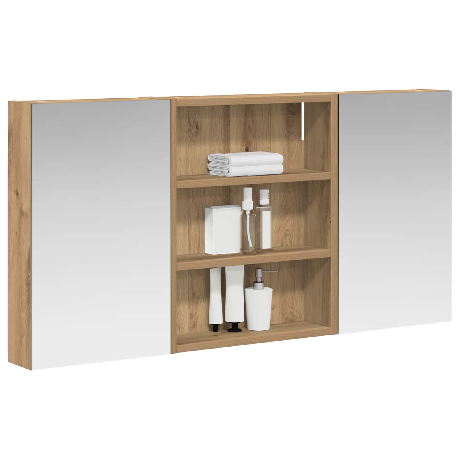 Σετ Ντουλαπιών Μπάνιου με ράφι 3 pcs 100 x 10,5 x 50 εκ - Pakobazaar