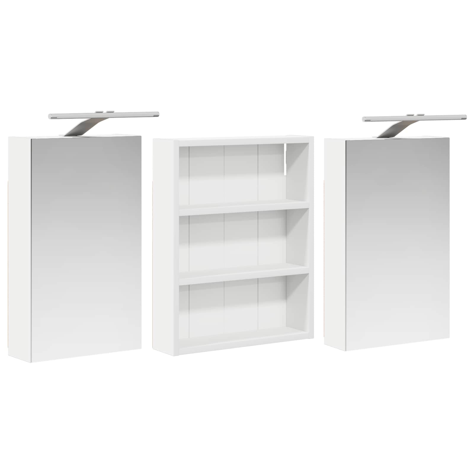 Σετ Ντουλαπιών Μπάνιου με ράφι 3 pcs 100 x 10,5 x 50 εκ - Pakobazaar