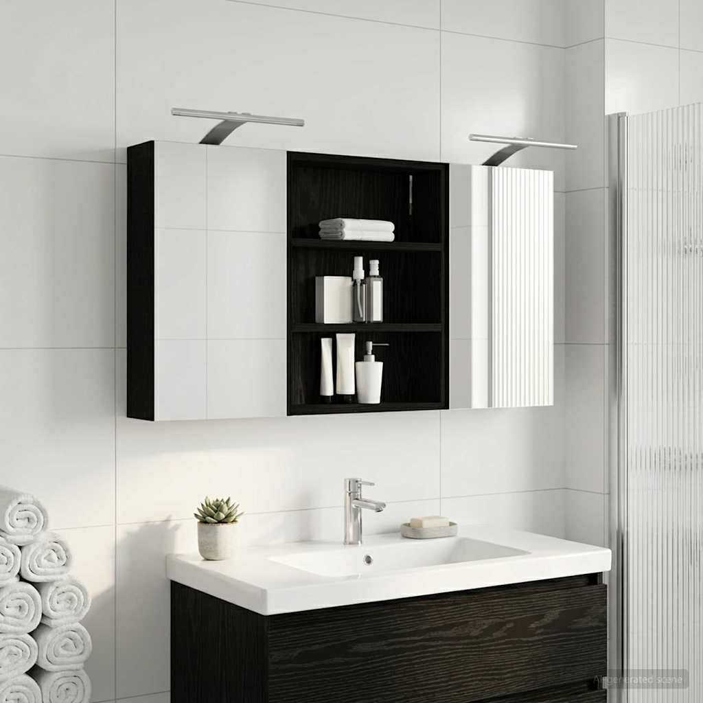 Σετ Ντουλαπιών Μπάνιου με ράφι 3 pcs 100 x 10,5 x 50 εκ - Pakobazaar