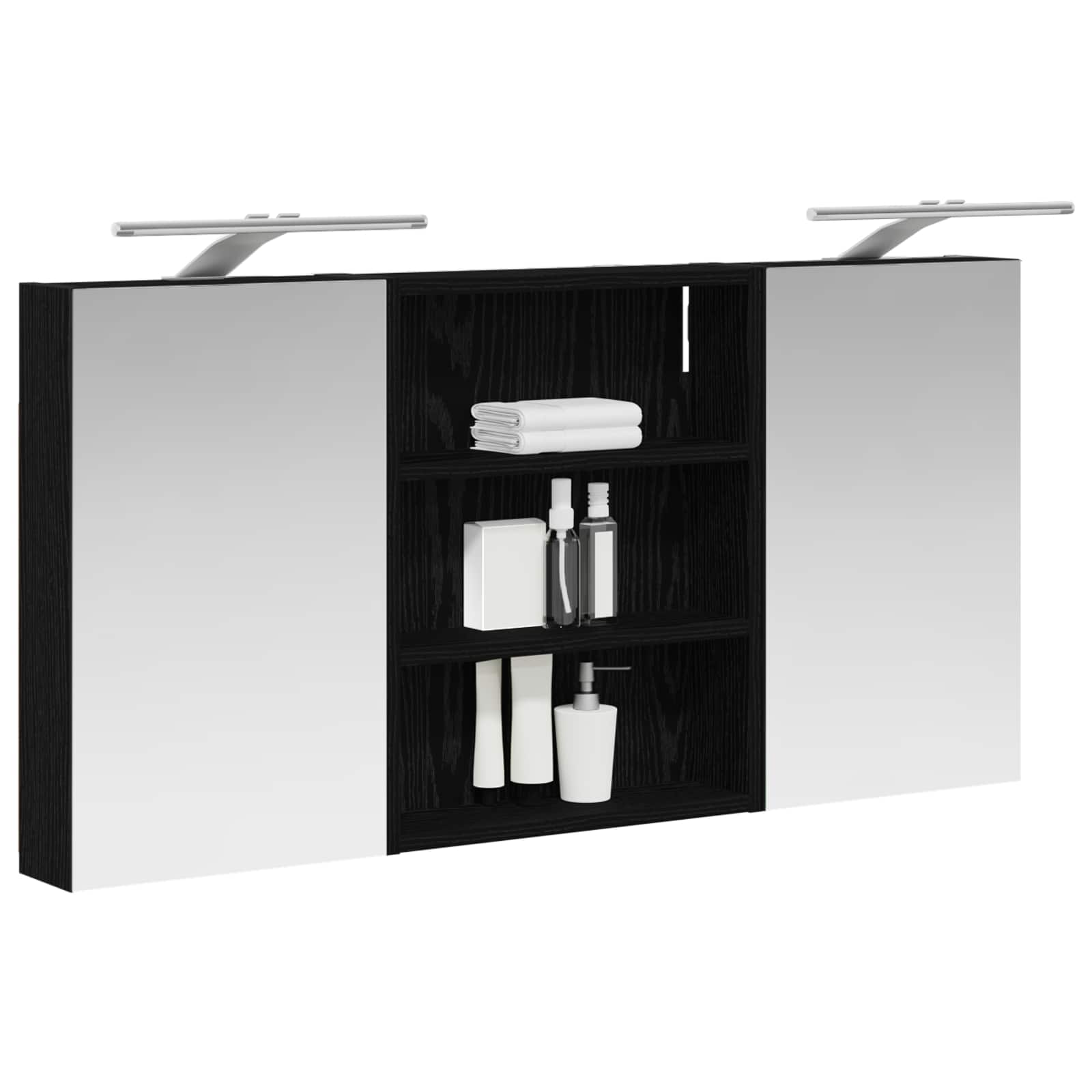 Σετ Ντουλαπιών Μπάνιου με ράφι 3 pcs 100 x 10,5 x 50 εκ - Pakobazaar