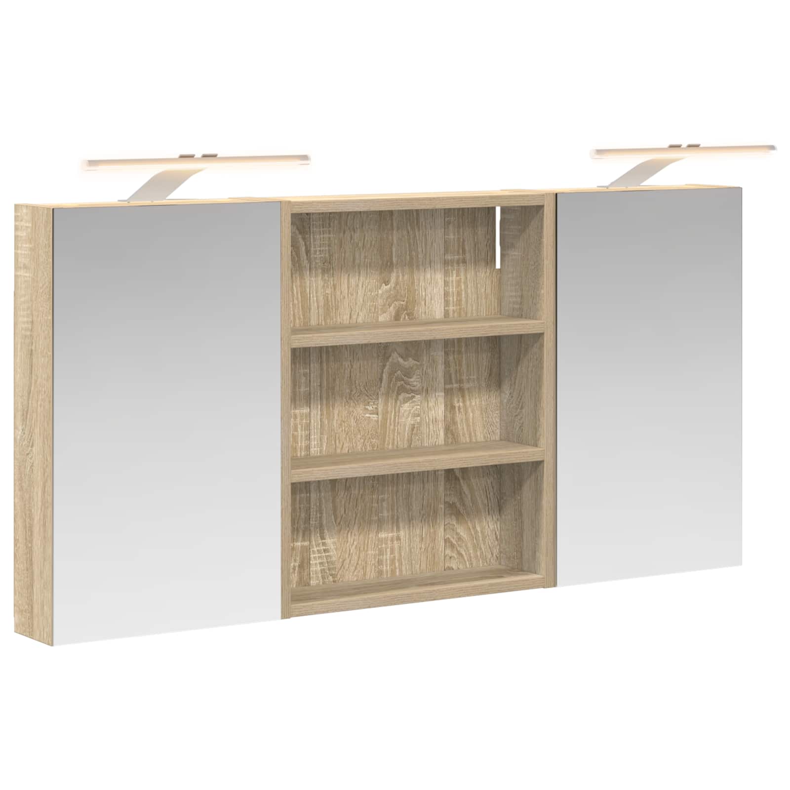 Σετ Ντουλαπιών Μπάνιου με ράφι 3 pcs 100 x 10,5 x 50 εκ - Pakobazaar