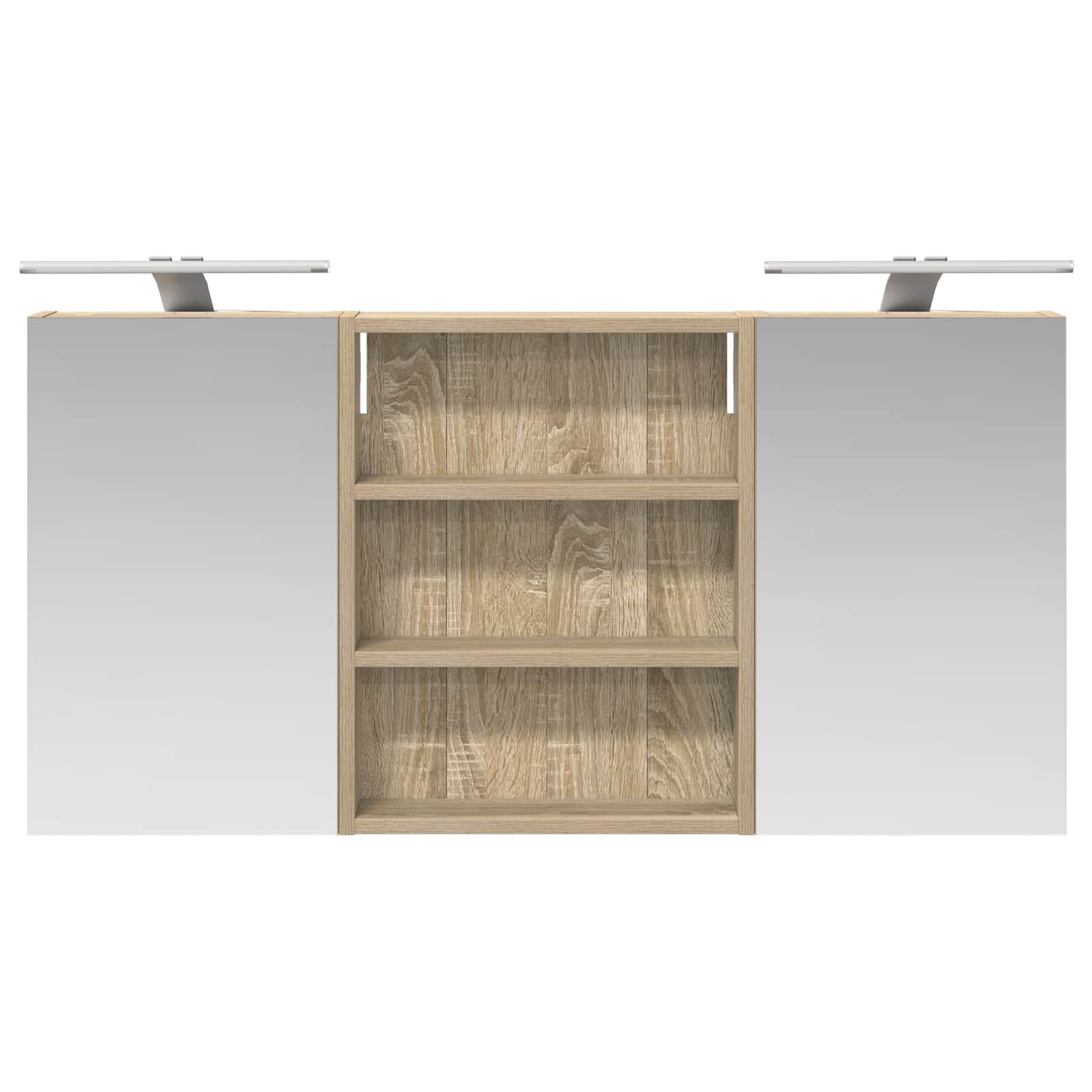 Σετ Ντουλαπιών Μπάνιου με ράφι 3 pcs 100 x 10,5 x 50 εκ - Pakobazaar