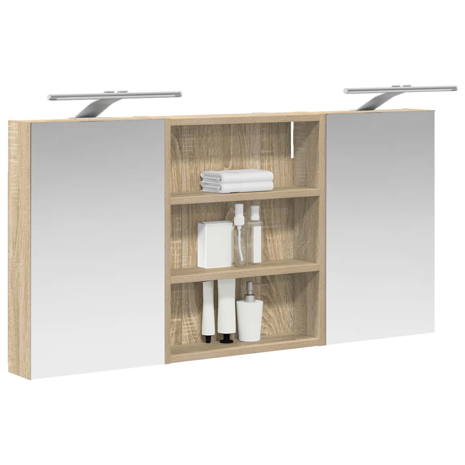 Σετ Ντουλαπιών Μπάνιου με ράφι 3 pcs 100 x 10,5 x 50 εκ - Pakobazaar