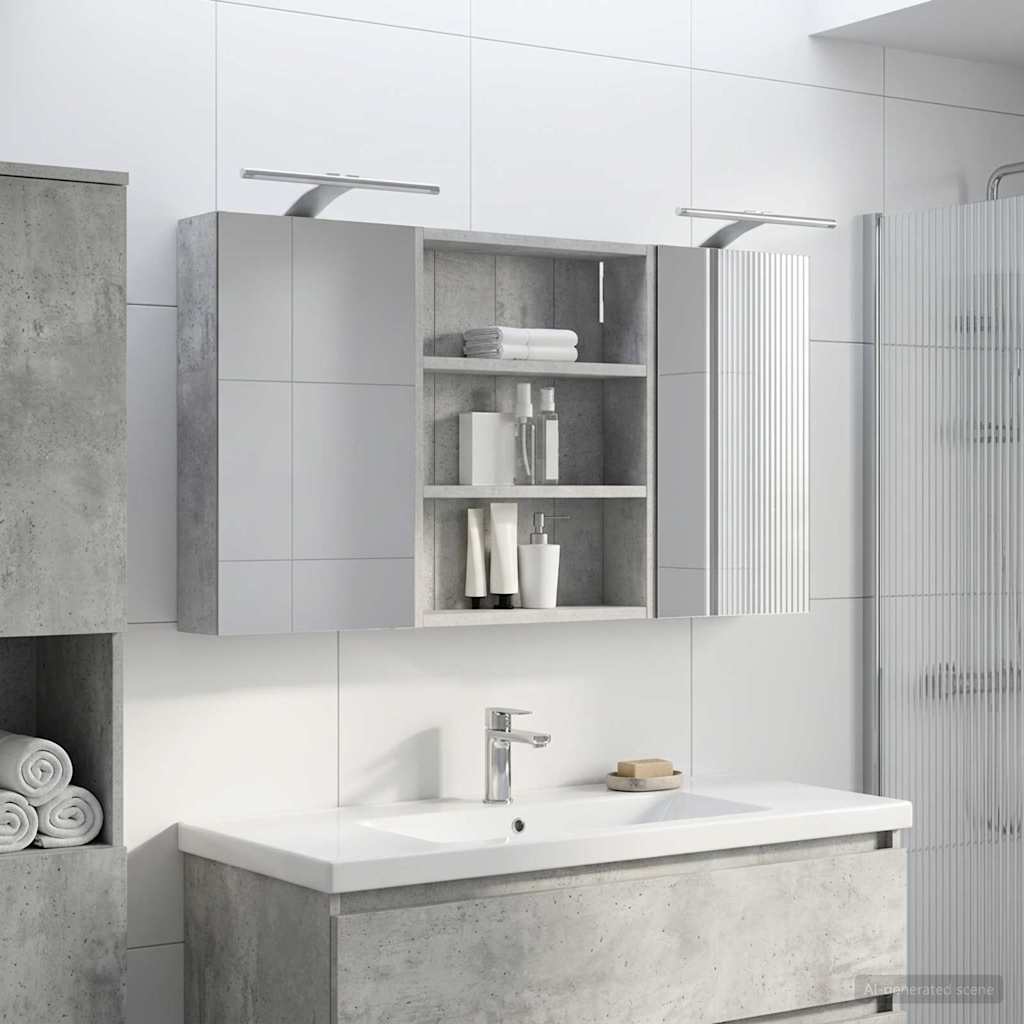 Σετ Ντουλαπιών Μπάνιου με ράφι 3 pcs 100 x 10,5 x 50 εκ - Pakobazaar