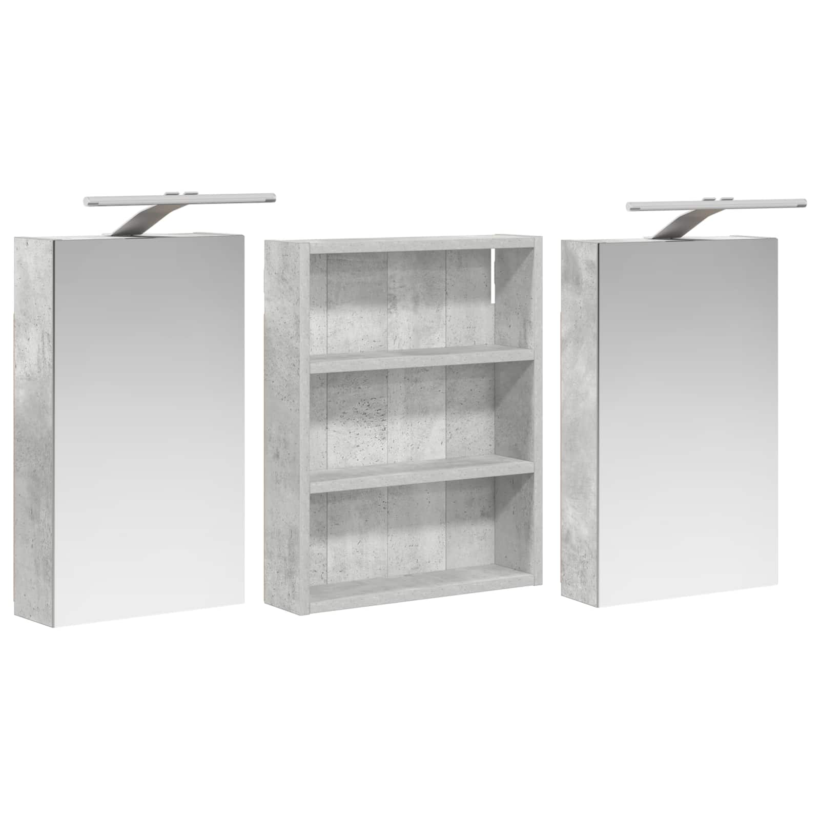 Σετ Ντουλαπιών Μπάνιου με ράφι 3 pcs 100 x 10,5 x 50 εκ - Pakobazaar