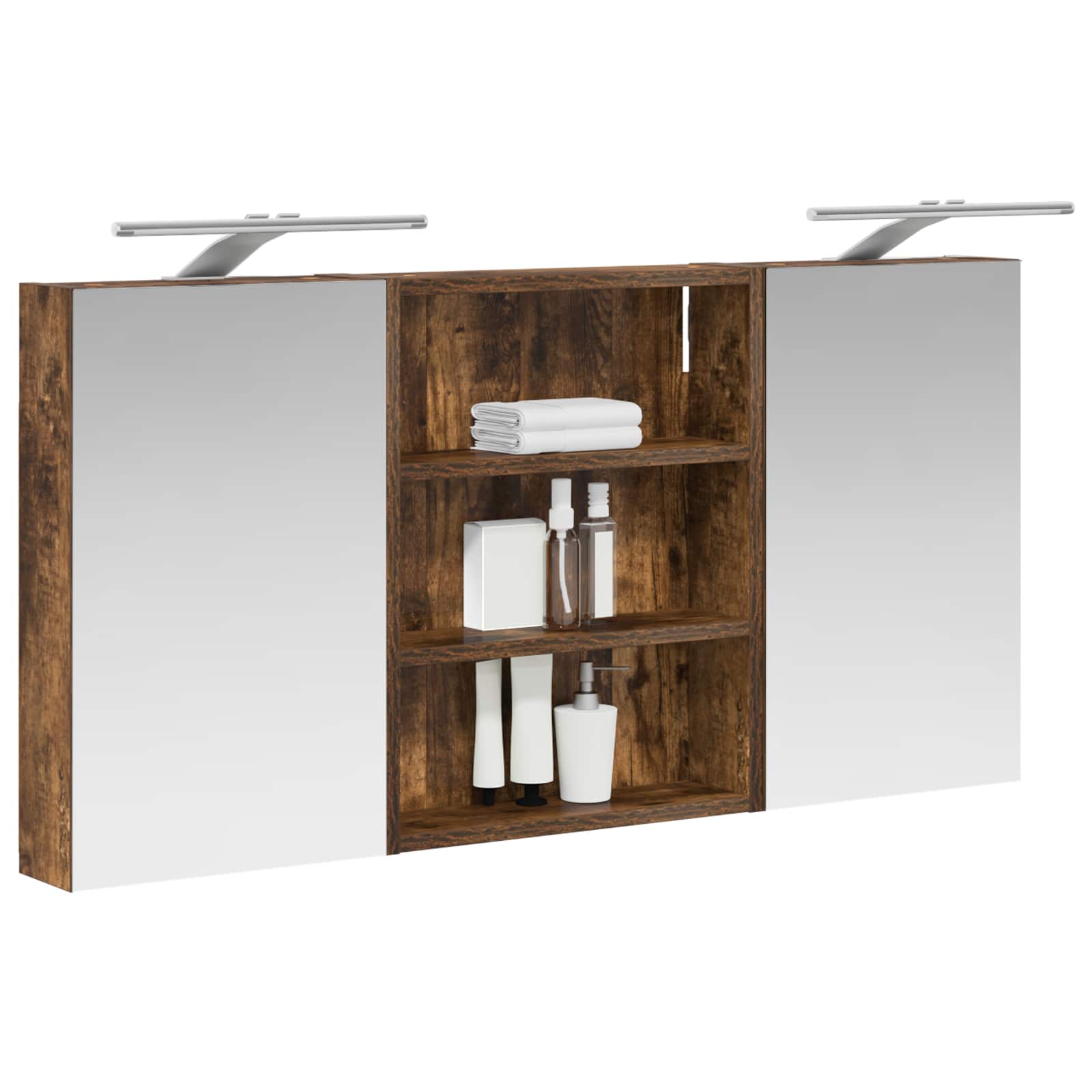 Σετ Ντουλαπιών Μπάνιου με ράφι 3 pcs 100 x 10,5 x 50 εκ - Pakobazaar