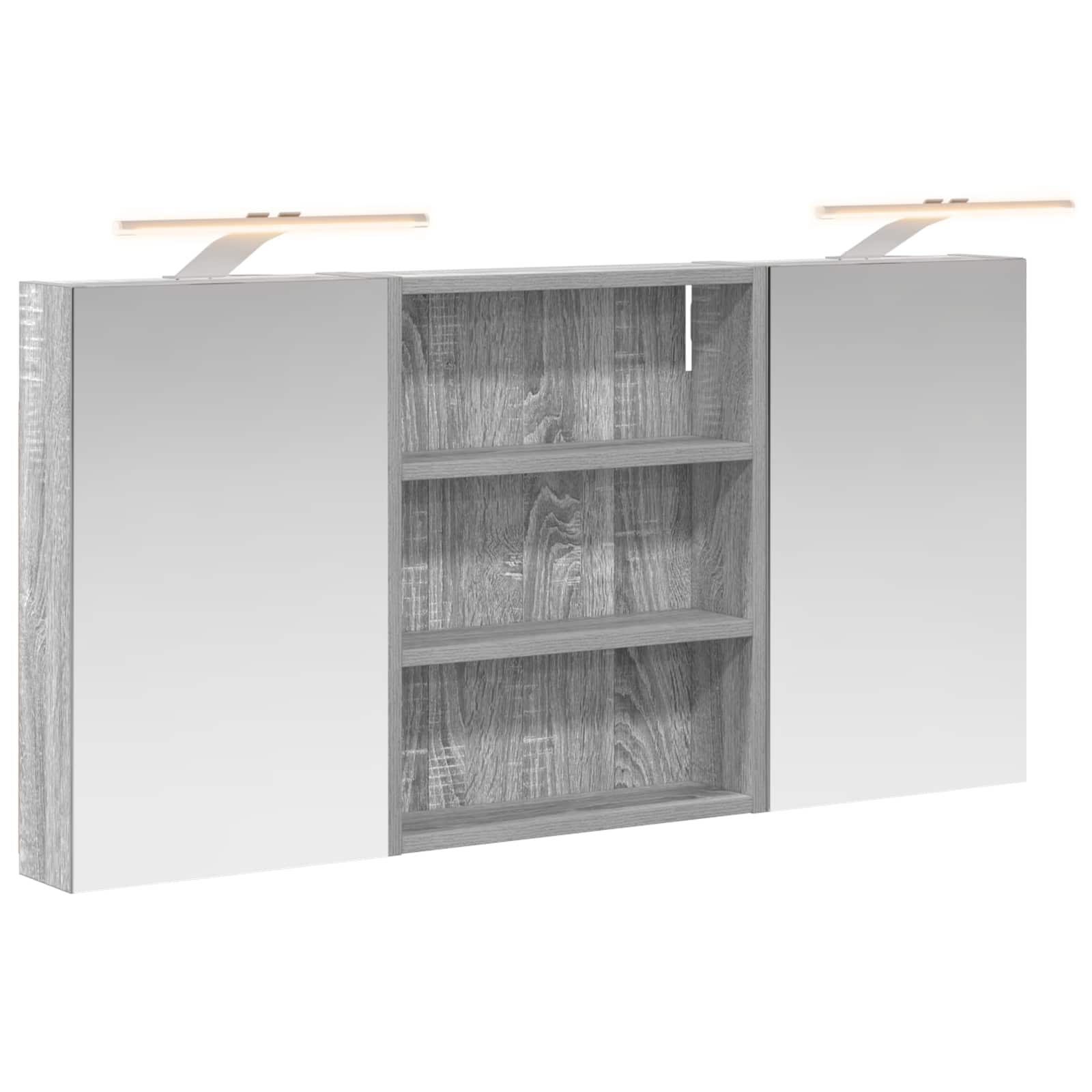 Σετ Ντουλαπιών Μπάνιου με ράφι 3 pcs 100 x 10,5 x 50 εκ - Pakobazaar