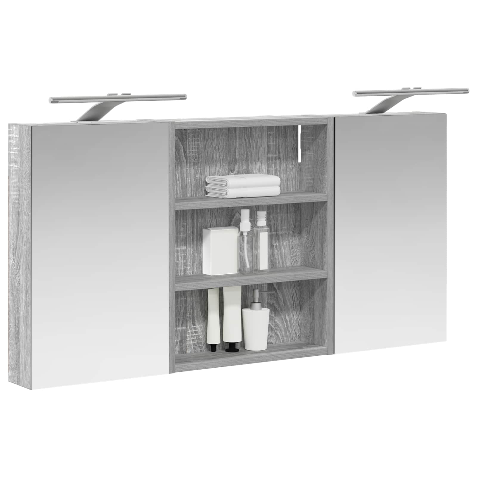 Σετ Ντουλαπιών Μπάνιου με ράφι 3 pcs 100 x 10,5 x 50 εκ - Pakobazaar