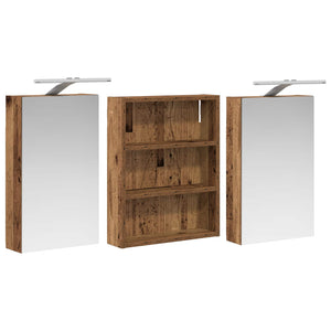 Σετ Ντουλαπιών Μπάνιου με ράφι 3 pcs 100 x 10,5 x 50 εκ - Pakobazaar
