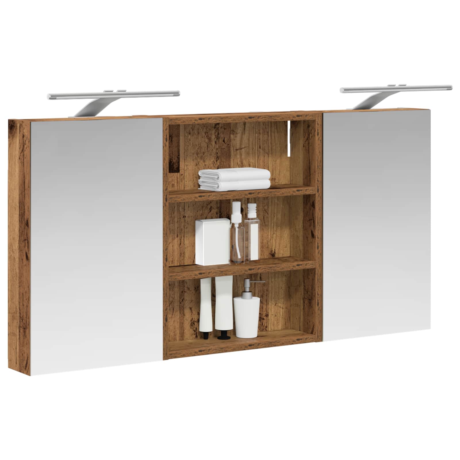 Σετ Ντουλαπιών Μπάνιου με ράφι 3 pcs 100 x 10,5 x 50 εκ - Pakobazaar