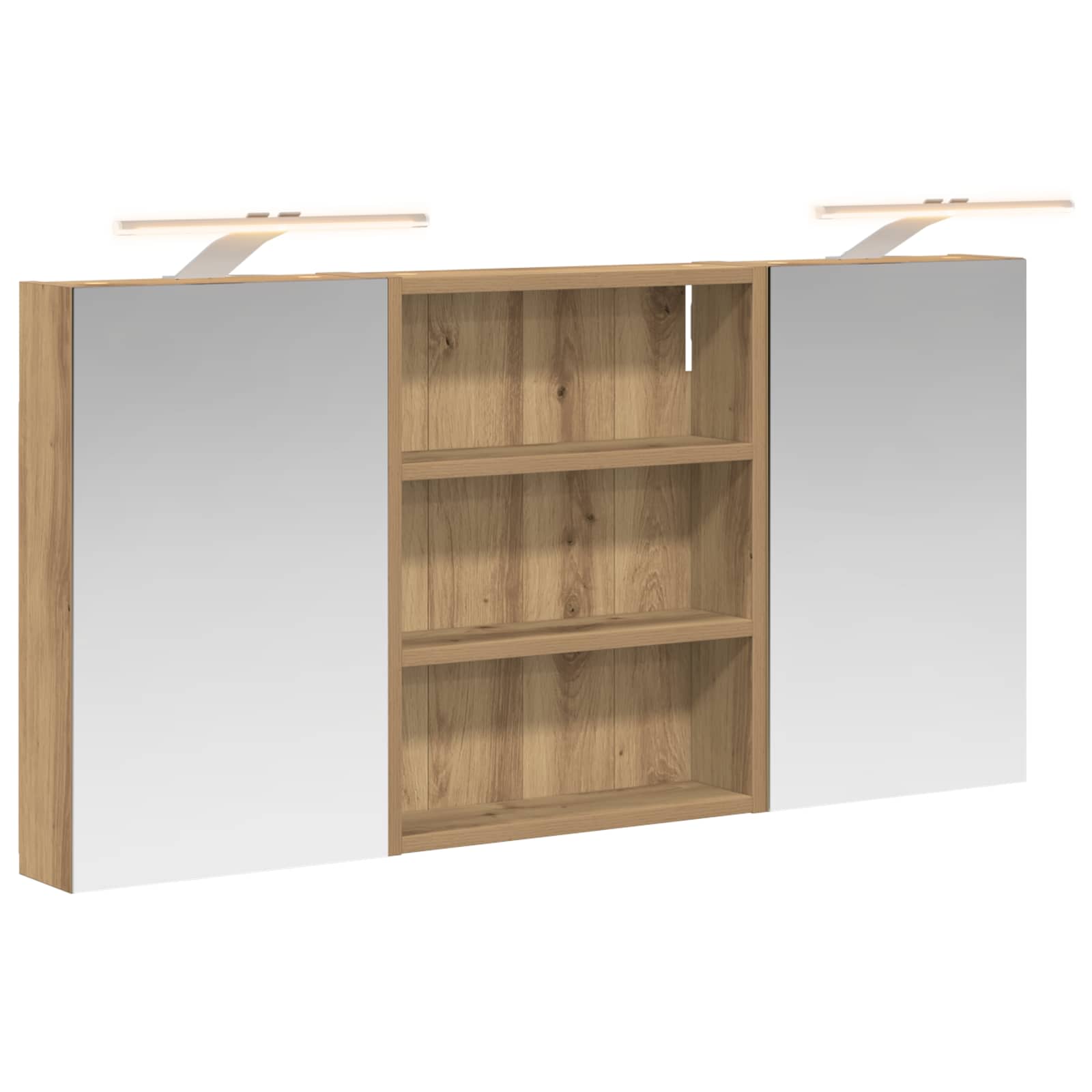 Σετ Ντουλαπιών Μπάνιου με ράφι 3 pcs 100 x 10,5 x 50 εκ - Pakobazaar