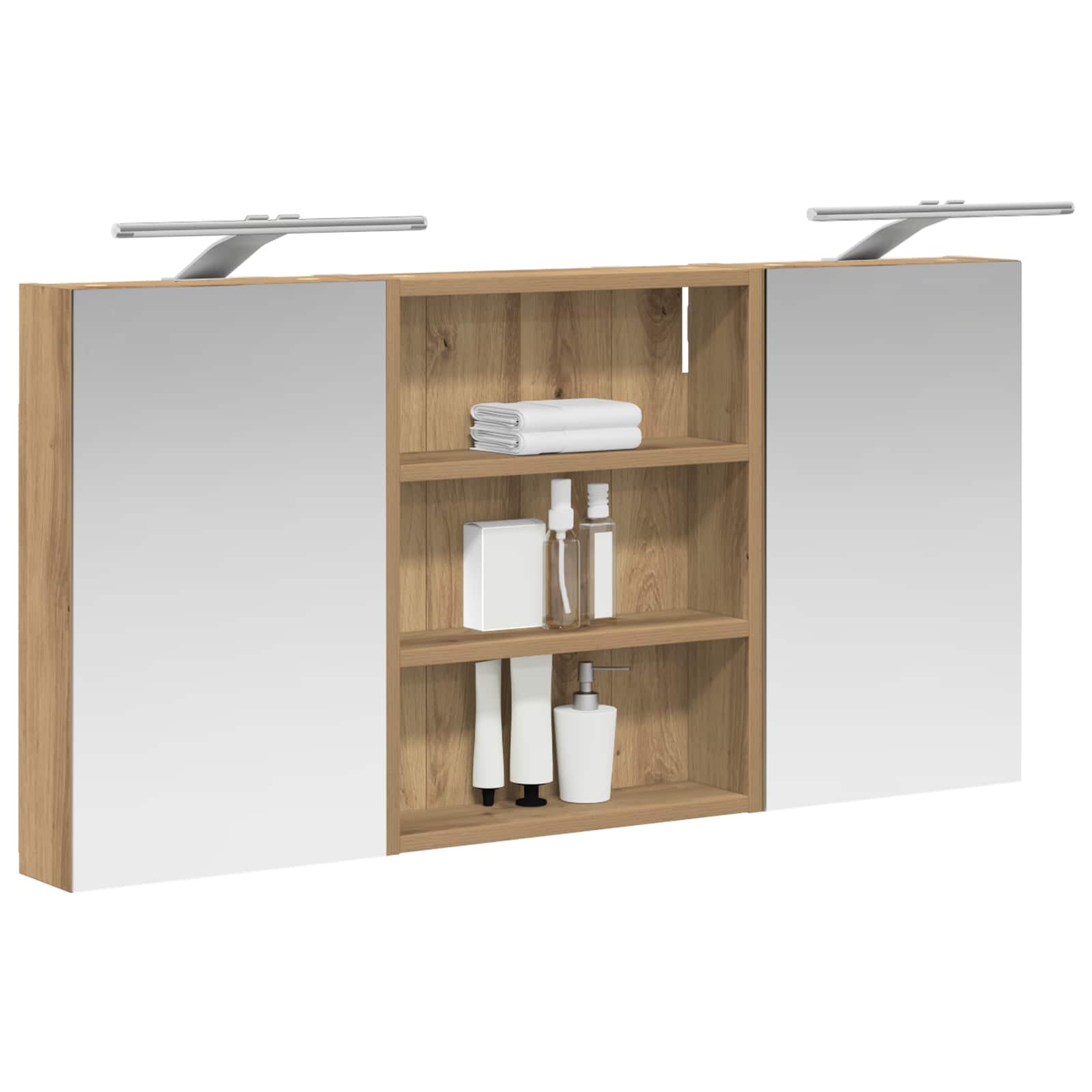 Σετ Ντουλαπιών Μπάνιου με ράφι 3 pcs 100 x 10,5 x 50 εκ - Pakobazaar