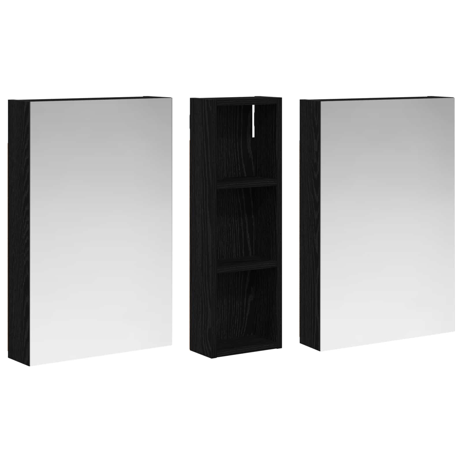 Σετ Ντουλαπιών Μπάνιου με ράφι 3 pcs 100 x 10,5 x 60,5 εκ - Pakobazaar