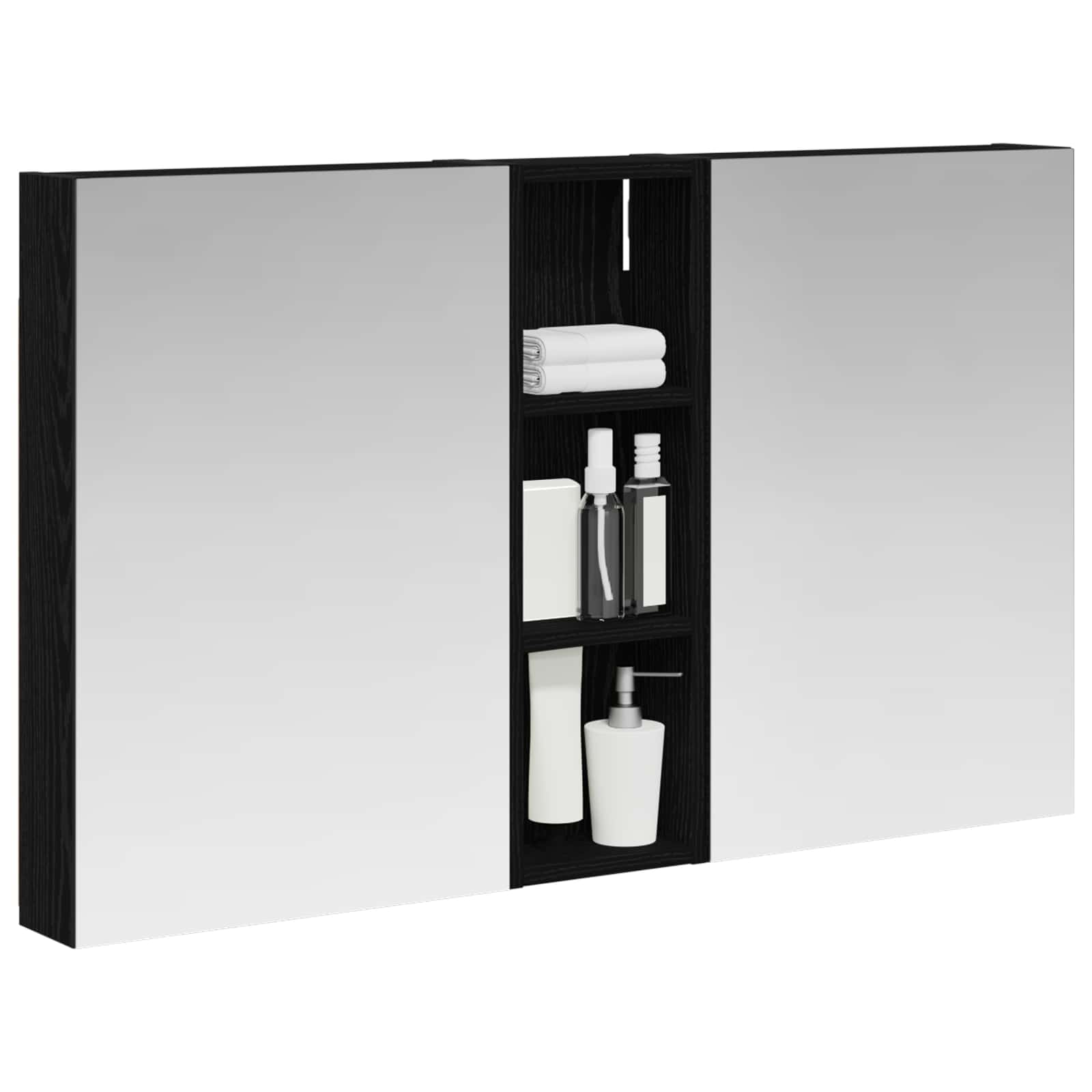 Σετ Ντουλαπιών Μπάνιου με ράφι 3 pcs 100 x 10,5 x 60,5 εκ - Pakobazaar