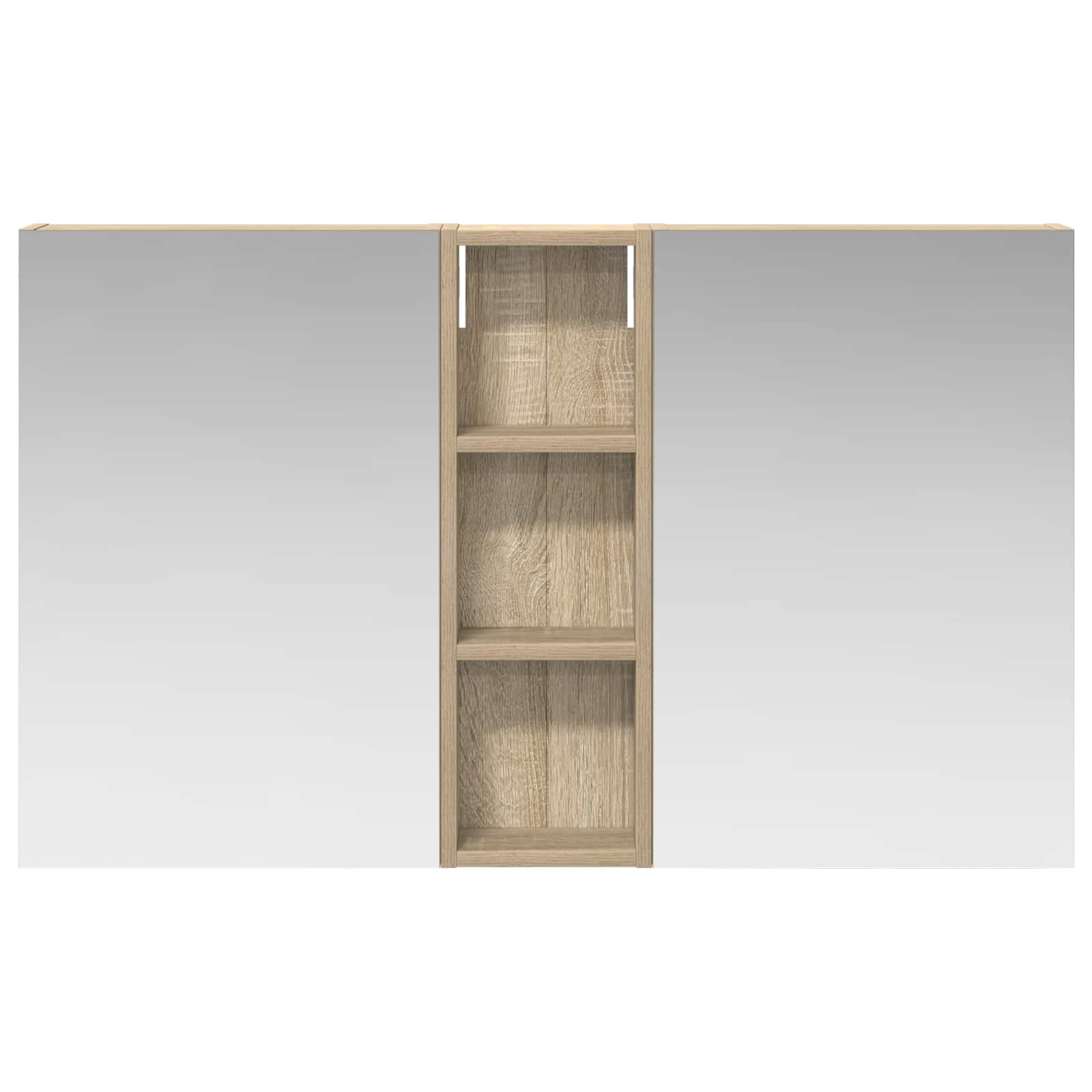 Σετ Ντουλαπιών Μπάνιου με ράφι 3 pcs 100 x 10,5 x 60,5 εκ - Pakobazaar