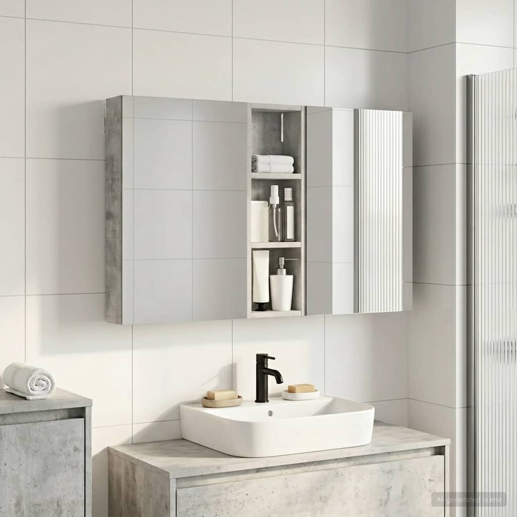 Σετ Ντουλαπιών Μπάνιου με ράφι 3 pcs 100 x 10,5 x 60,5 εκ - Pakobazaar