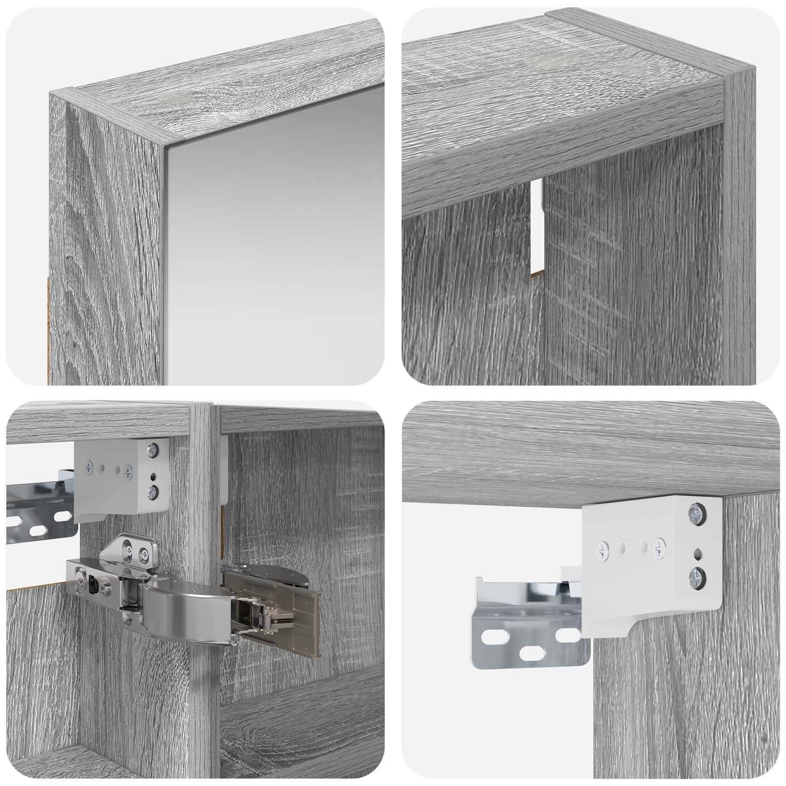 Σετ Ντουλαπιών Μπάνιου με ράφι 3 pcs 100 x 10,5 x 60,5 εκ - Pakobazaar
