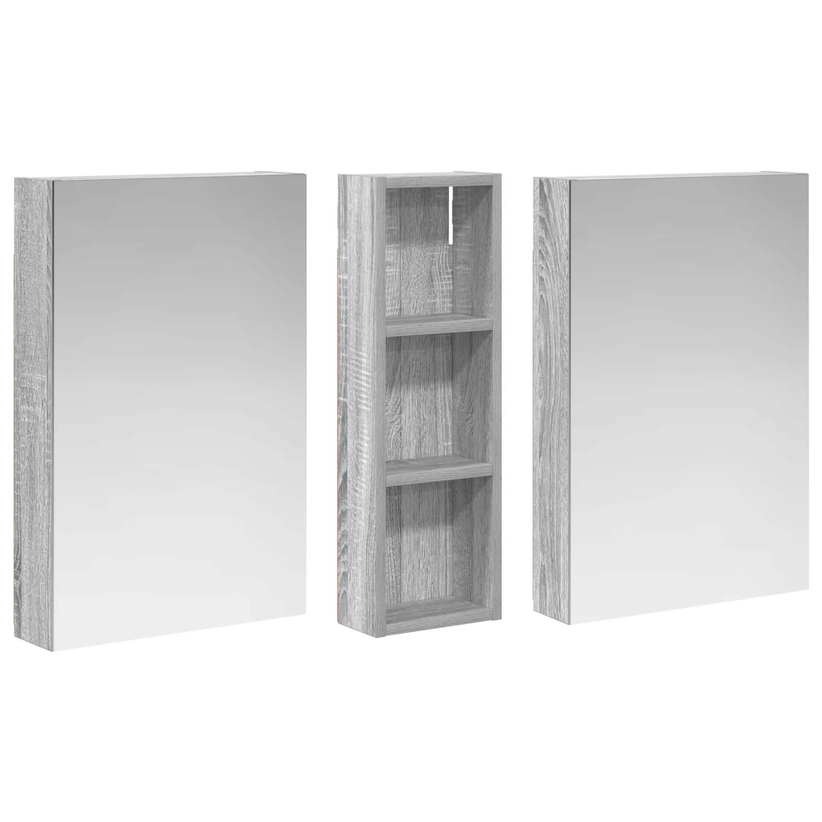 Σετ Ντουλαπιών Μπάνιου με ράφι 3 pcs 100 x 10,5 x 60,5 εκ - Pakobazaar