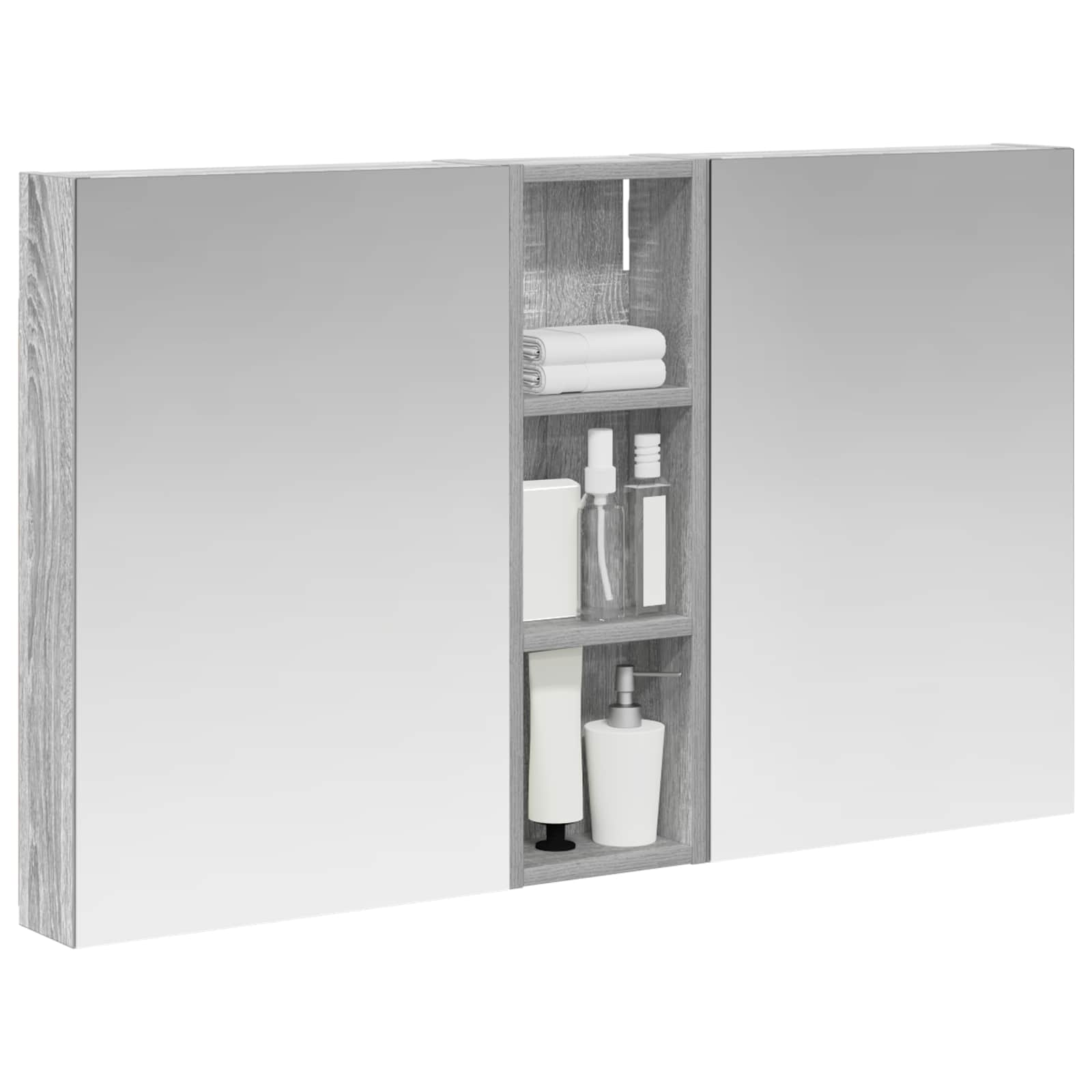 Σετ Ντουλαπιών Μπάνιου με ράφι 3 pcs 100 x 10,5 x 60,5 εκ - Pakobazaar