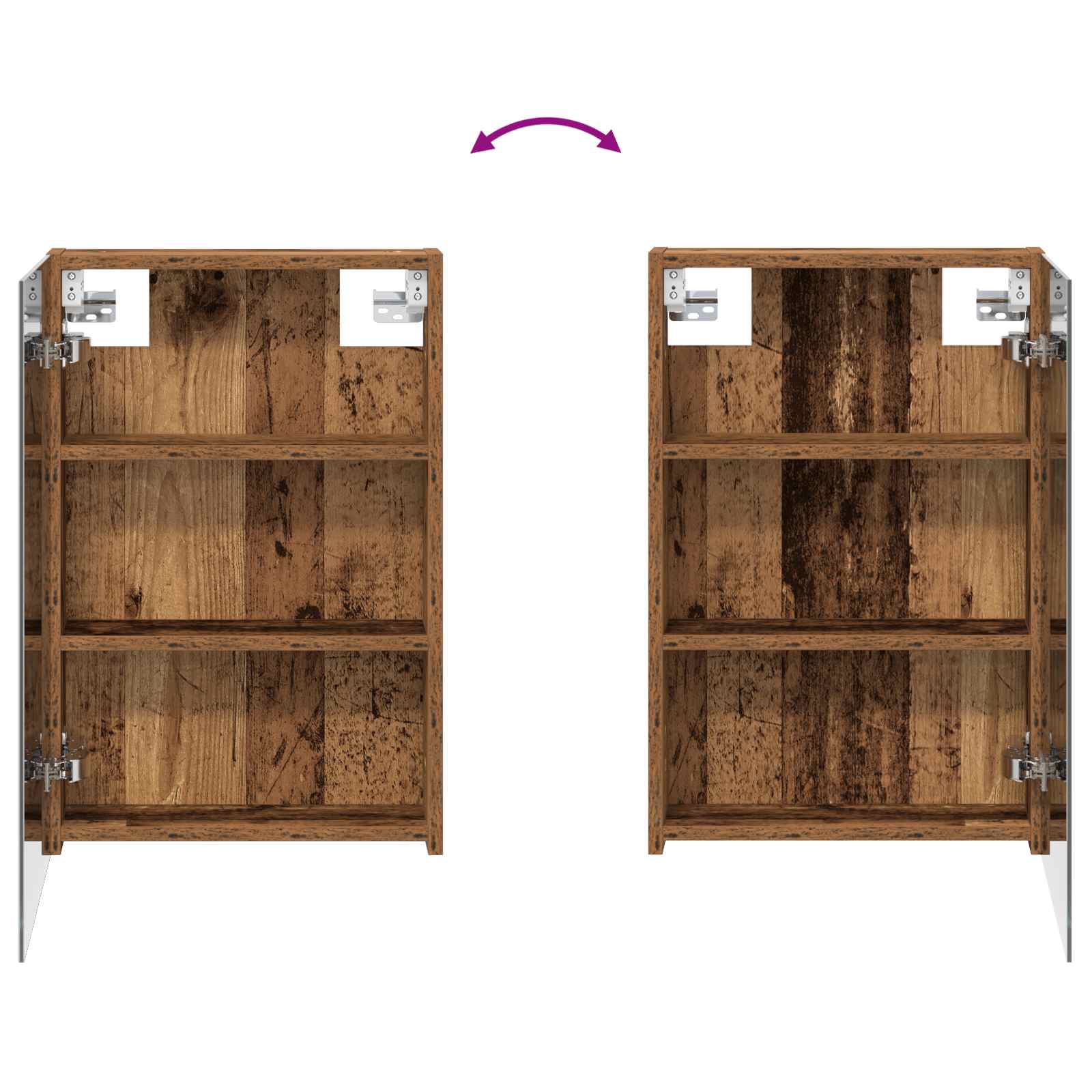 Σετ Ντουλαπιών Μπάνιου με ράφι 3 pcs 100 x 10,5 x 60,5 εκ - Pakobazaar