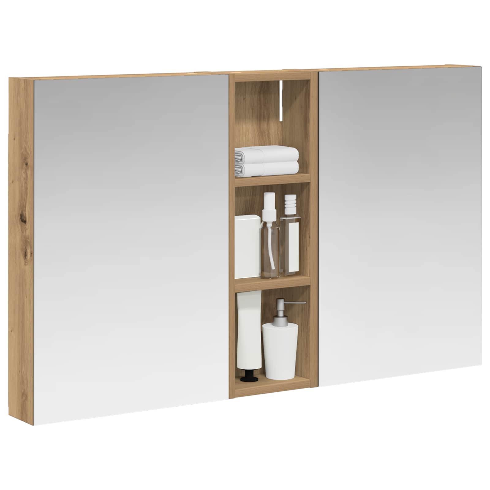 Σετ Ντουλαπιών Μπάνιου με ράφι 3 pcs 100 x 10,5 x 60,5 εκ - Pakobazaar