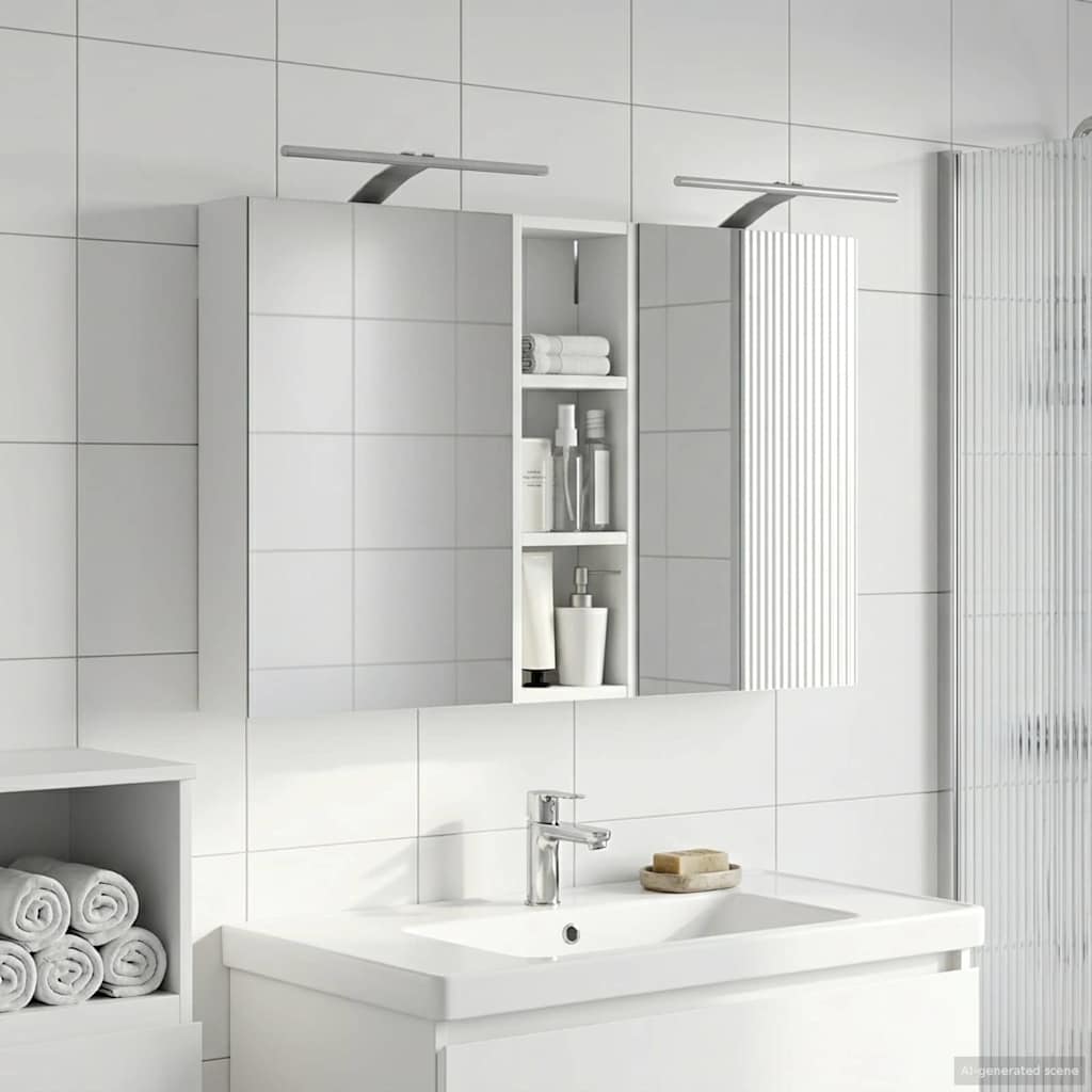 Σετ Ντουλαπιών Μπάνιου με ράφι 3 pcs 100 x 10,5 x 60,5 εκ - Pakobazaar