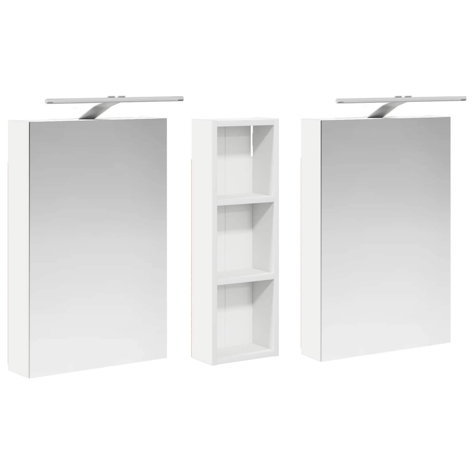 Σετ Ντουλαπιών Μπάνιου με ράφι 3 pcs 100 x 10,5 x 60,5 εκ - Pakobazaar