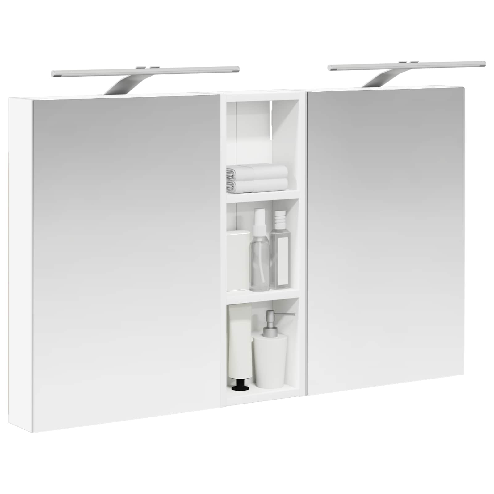 Σετ Ντουλαπιών Μπάνιου με ράφι 3 pcs 100 x 10,5 x 60,5 εκ - Pakobazaar