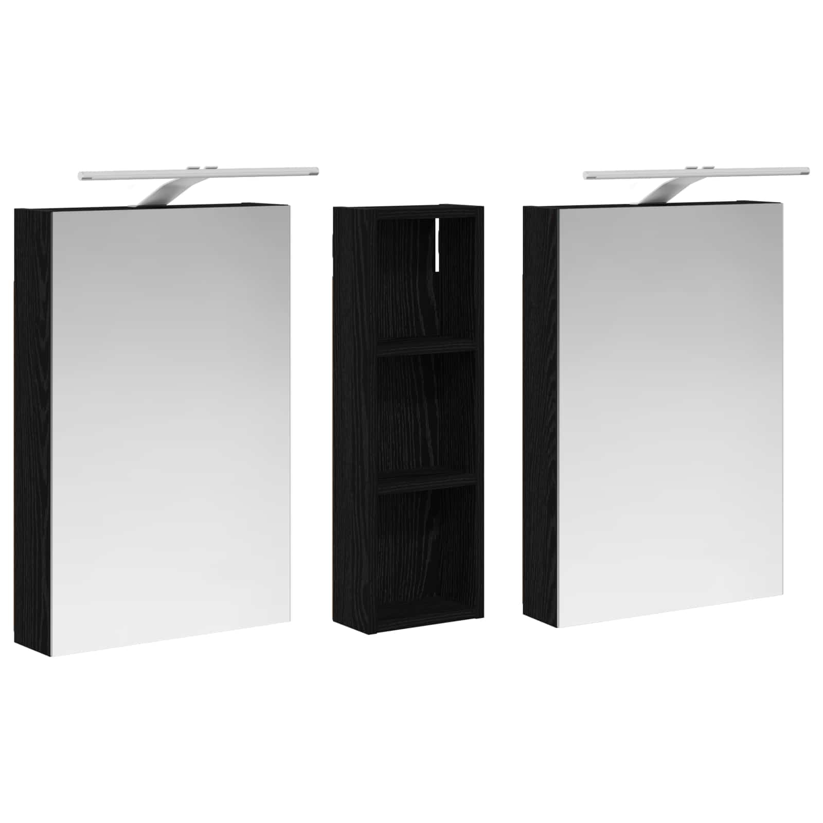 Σετ Ντουλαπιών Μπάνιου με ράφι 3 pcs 100 x 10,5 x 60,5 εκ - Pakobazaar
