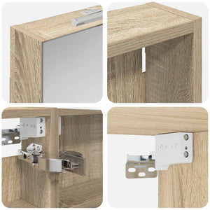 Σετ Ντουλαπιών Μπάνιου με ράφι 3 pcs 100 x 10,5 x 60,5 εκ - Pakobazaar