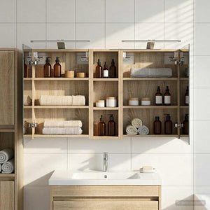 Σετ Ντουλαπιών Μπάνιου με ράφι 3 pcs 100 x 10,5 x 60,5 εκ - Pakobazaar