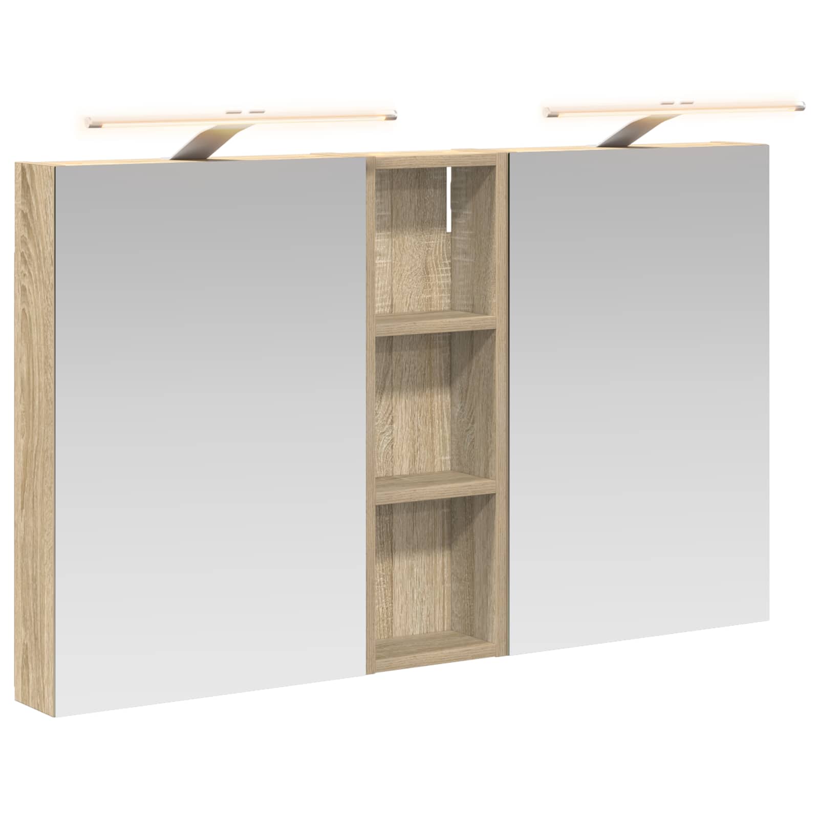 Σετ Ντουλαπιών Μπάνιου με ράφι 3 pcs 100 x 10,5 x 60,5 εκ - Pakobazaar