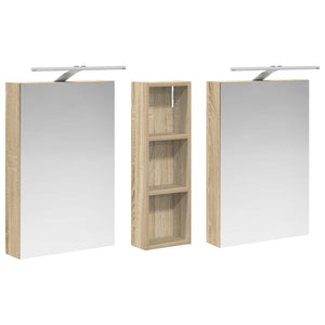 Σετ Ντουλαπιών Μπάνιου με ράφι 3 pcs 100 x 10,5 x 60,5 εκ - Pakobazaar