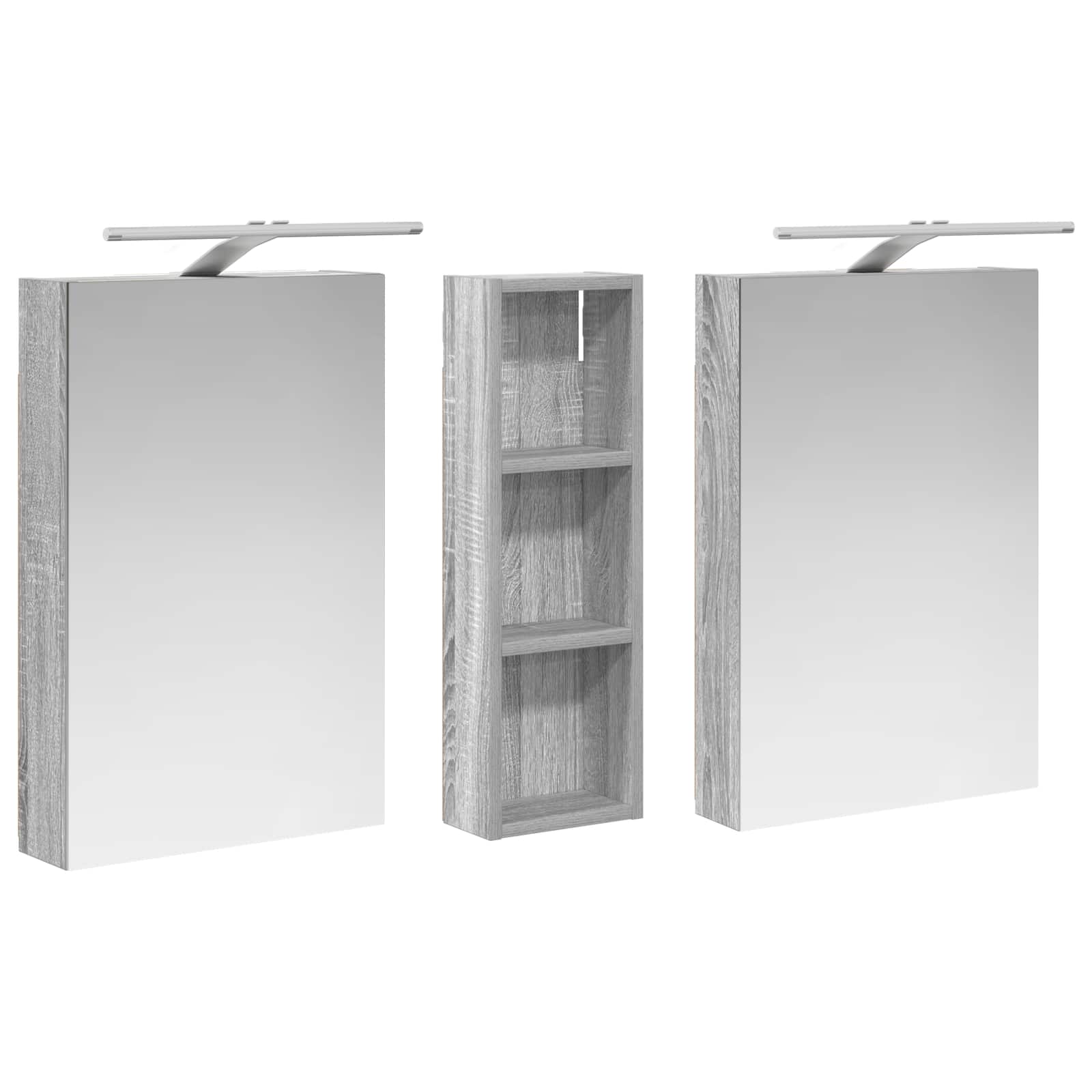 Σετ Ντουλαπιών Μπάνιου με ράφι 3 pcs 100 x 10,5 x 60,5 εκ - Pakobazaar