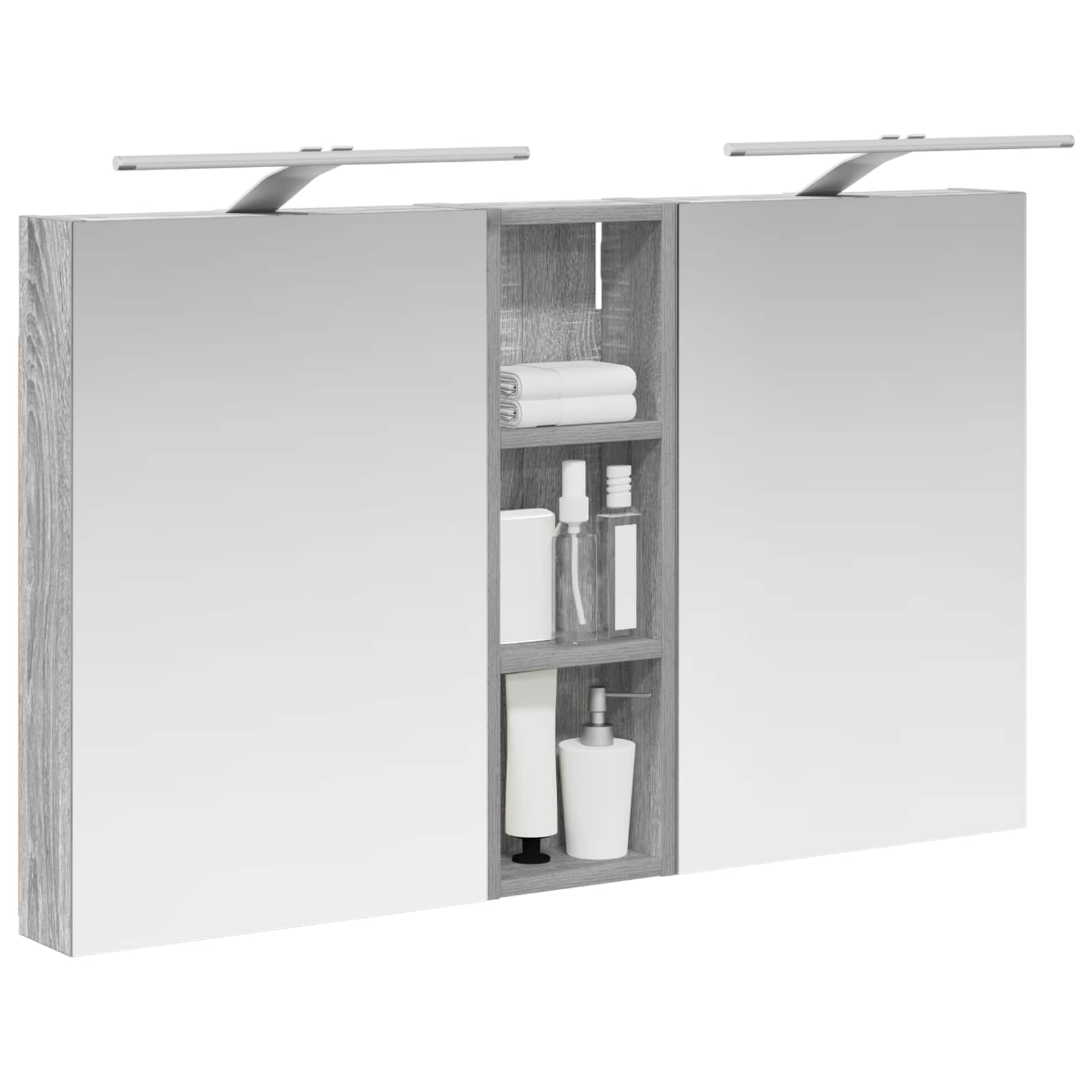 Σετ Ντουλαπιών Μπάνιου με ράφι 3 pcs 100 x 10,5 x 60,5 εκ - Pakobazaar