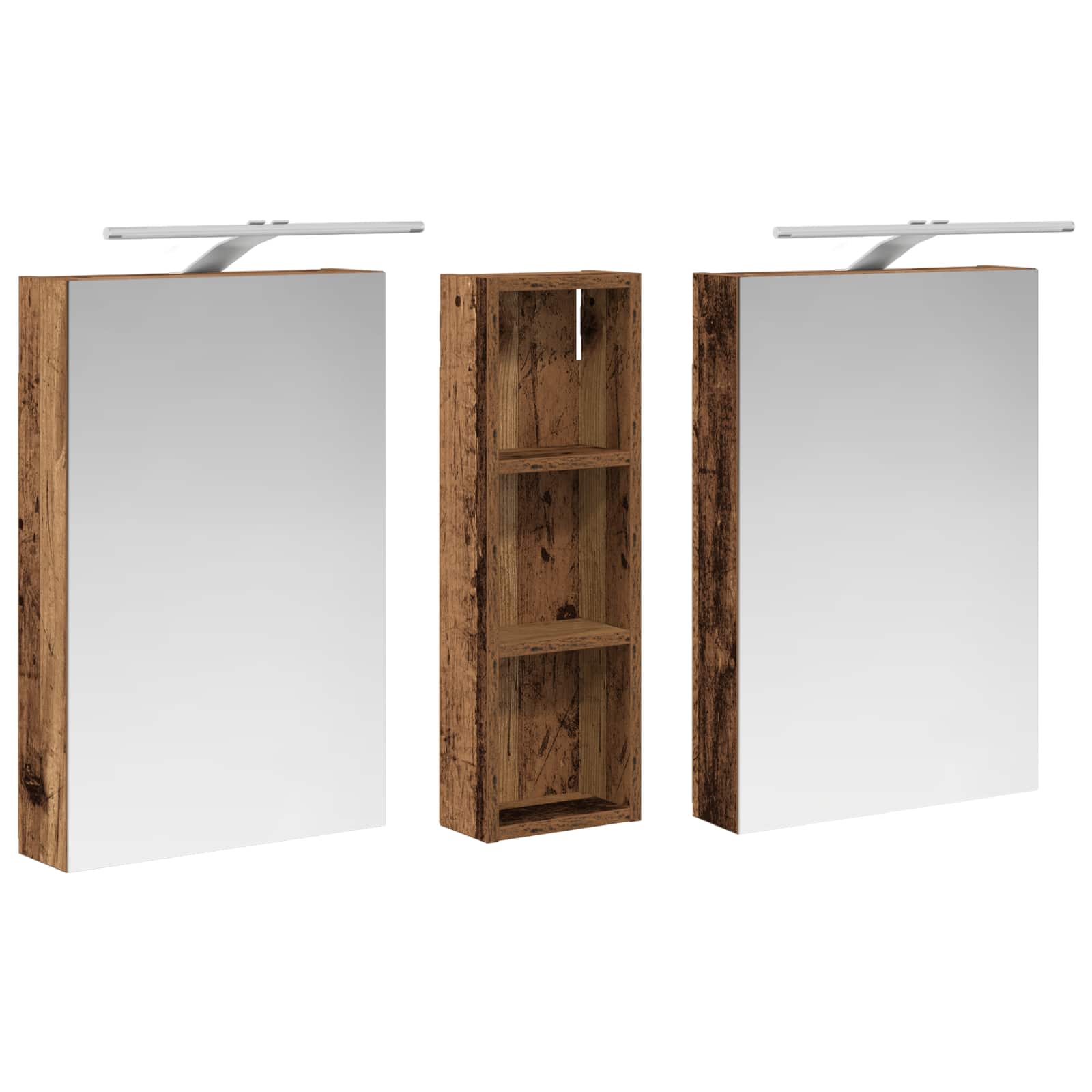 Σετ Ντουλαπιών Μπάνιου με ράφι 3 pcs 100 x 10,5 x 60,5 εκ - Pakobazaar