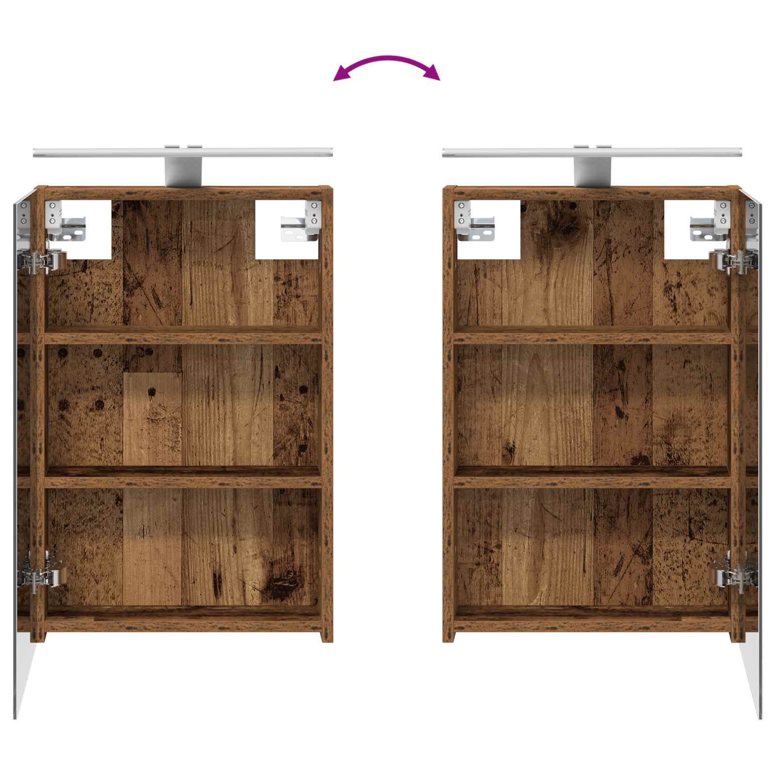 Σετ Ντουλαπιών Μπάνιου με ράφι 3 pcs 100 x 10,5 x 60,5 εκ - Pakobazaar