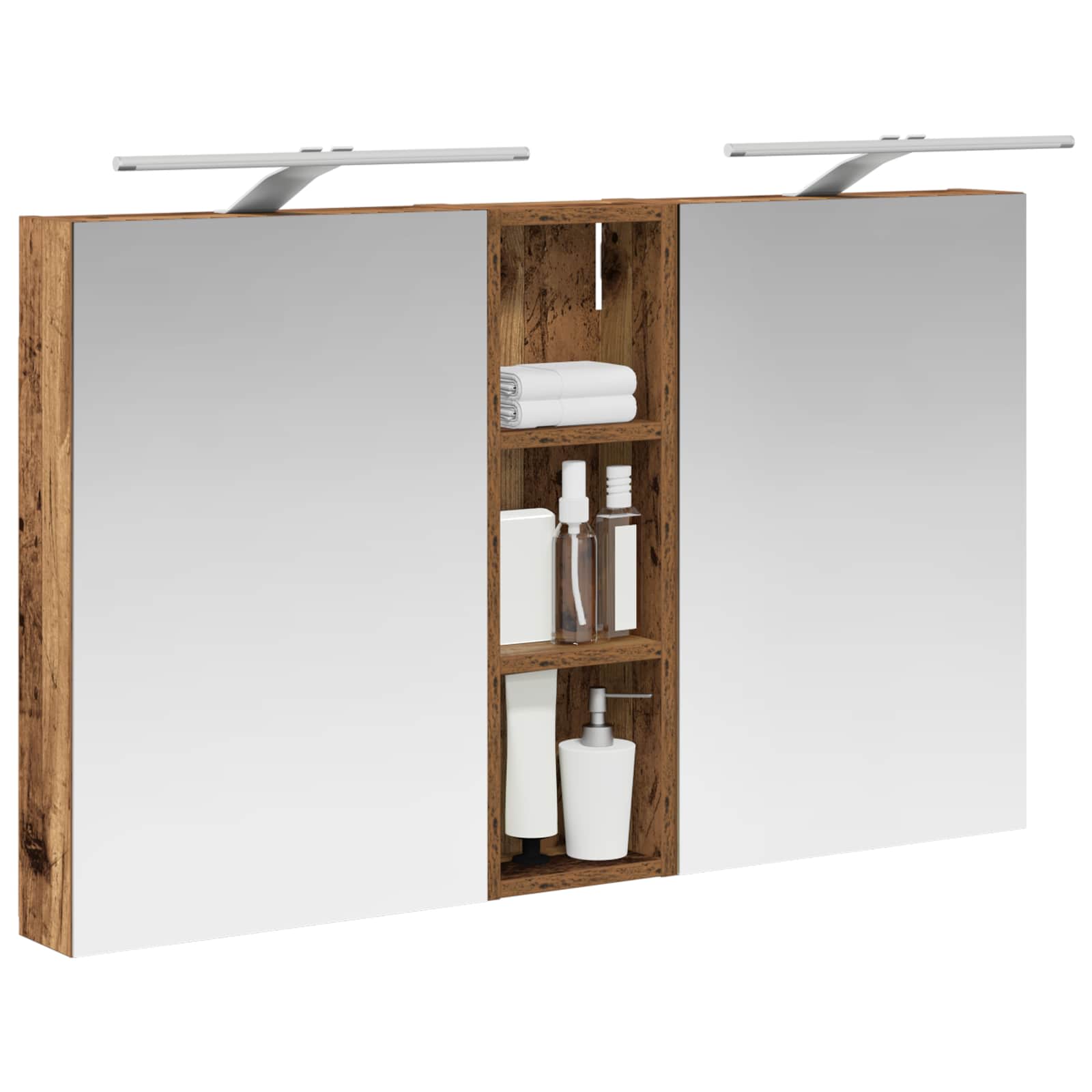 Σετ Ντουλαπιών Μπάνιου με ράφι 3 pcs 100 x 10,5 x 60,5 εκ - Pakobazaar